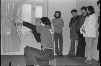 Petr Štembera – The Archer, 1977, performance documentation, historical photograph