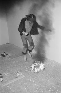 Petr Štembera – Jump no. 1, 1976, performance documentation, historical photograph