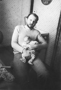 1980 - Jiří Vanýsek with his daughter Zuzana