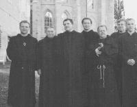 Benedictine Days, Kladruby, 2003, abbot of the Břevnov monastery Siostrzonek is 3rd from left