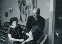 Pavlína Jerusalemová, Jan Kotík a Mária Kotíková (zezadu), Praha 1957