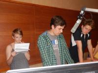 Pupils during the recording in the radio