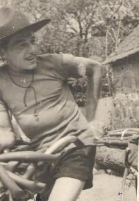 Otakar as a cowboy, scout, 1947