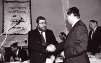 The inauguration of Karol Sidon to the post of Prague and nationwide rabbi, Prague 1992