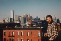 Jiri Kornatovsky in New York on the roof of gallery in Brooklin