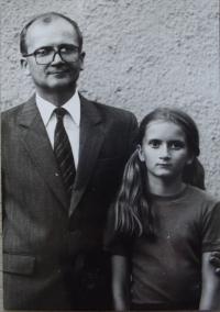 Jaroslav Šaroun se svou dcerkou hvězdářkou