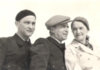 Uncles Pavel, Karel and gradndmother Zdeňka, Náchod 1938
