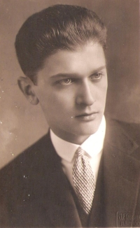 Miloslav Zachoval, leader of the dance orchestra, Náchod, 1946