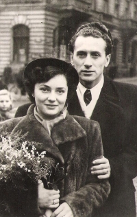 Wedding of Věra Bayerlová and Jaromír Toman, Náchod 29th December 1949