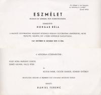 Eszmélet (Conciousness) invitation, 1969