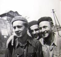 Břetislav Loubal with friends, 1950