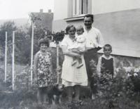Břetislav Loubal, with his family