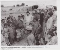With Afghan refugees in Pakistan, 1984