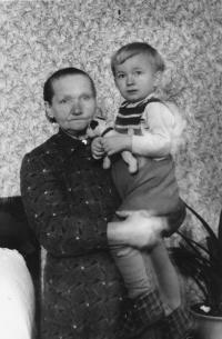 Jaroslav Prepura and His Grandmother (c. 1952)