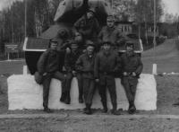 Tank drivers probably in Boletice, 1980