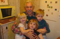 With his grandchildren, 2013