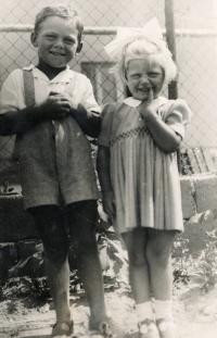 Jiří Beránek with his sister Ivanka