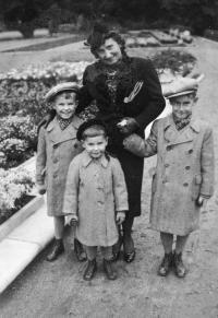 Ludmila Ort with her sons (Jan, Pavel and Jaroslav)