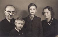 Young Pavel Bartovský with his parents and sister