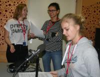 Pupils from the Elementary School Lupáčova taking a part in a workshop in the Czech Radio
