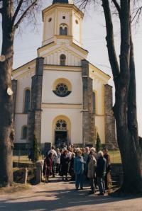 Evangelický kostel v Krouně - další působiště Pavla Kaluse
