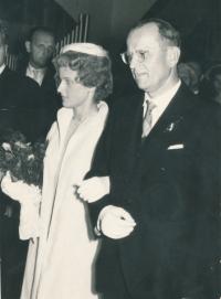 Zdeňka with her father, wedding photo, Prague, 1962