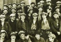 Young miners from the Dukla mine, 1950s, a postcard