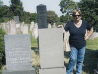 Ruth Beery and graves of her grandparents, Hlohovec