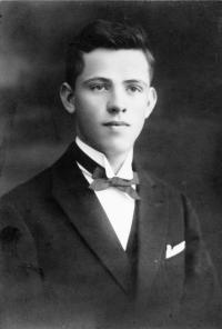 Karel Fiala as a high school graduate, 1926