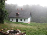 Former lodge. The only house still standing in the destroyed village of Růženec