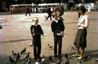 Wife and sons, holiday in Europe, 1964