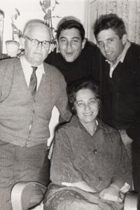 With parents and brother Ivan in Israel, year 1965