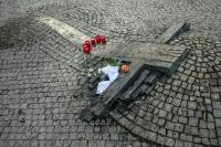 memorial place of  Jan Palach burning  - Wenceslas Square in Prague