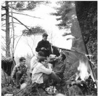 Miloš camping with friends, 1964