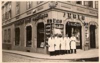 The Skála family shop, father Josef (18) took over, Prague Lesser Quarter - Malá Strana, 1931