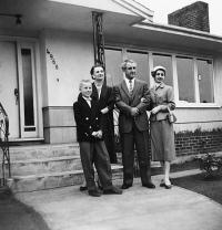 The Krajina family in front of their new house, Vancouver 1957