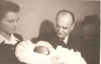 Vladimir´s christening, Petr Zenkl is his godfather, Prague December 1947