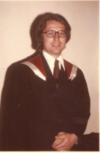 MUDr Krajina´s graduation from the Medical Faculty, 1975