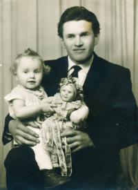 Hlivka Michal - with daughterDana (about 1959)