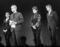 In the University Theatre: Zoltán latinovits, Mária Ronyecz, Tamás Fodor and Mariann Csernus, 1972