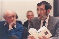 Vilmos Sós and György Petri at the George Markus 60th anniversary conference, 1994 