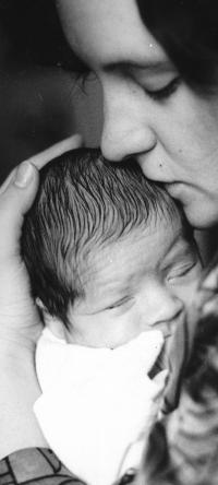 Bystrovová Marta – birth of her son Vladimír 1970