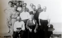 Bednárová family in Dolina. Below the parents John and Pavla, amid on right the brothers John, Adam, Michael and Paul. Above right sister Anna, Eva, Zuzka, Pavla and Emily