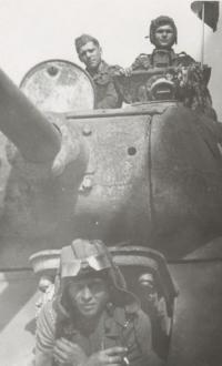 Karel Šerák in his tank