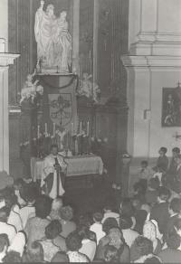 1970 - ministry in the basilica of Sts Peter and Paul in Brno 