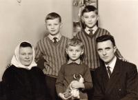 1967 - Petr Záleský with his wife and sons