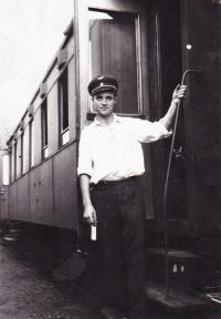 1969 - Petr Záleský working for the railway company