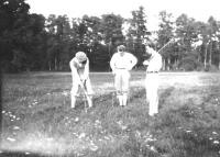 04E - Jemčina South Bohemia Summer 1925 - From left Prokop Sedlak, Jaroslav Hilbert, Adolf Hoffmeister