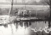Mastířovice, děti u rybníka