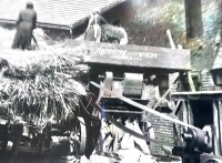 Work on the reconstruction of the farm, 1945